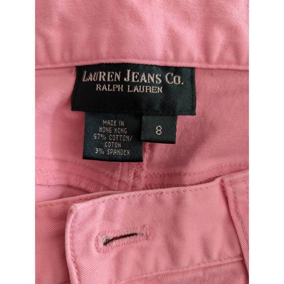 Lauren Jeans Co. Size 8, pink jeans with zipper at ankles - Picture 6 of 6